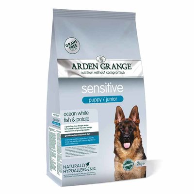 ARDEN GRANDE Sensitive Puppy / Junior grain-free  ocean white fish &amp; potato Dry Dog Food 2kg