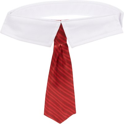 Frisco Striped Dog &amp; Cat Neck Tie, Red, X-Small/Small