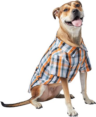 Frisco Plaid Dog &amp; Cat Button Up Shirt, Large