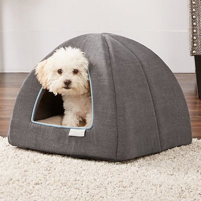 Frisco Igloo Covered Cat &amp; Dog Bed, Gray