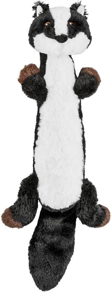 Frisco Skinny Plush Squeaking Skunk Dog Toy