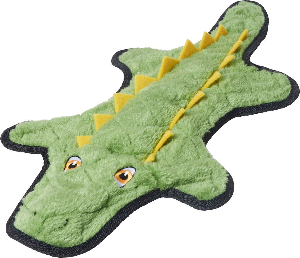 Frisco Flat Plush Squeaking Alligator Dog Toy Large