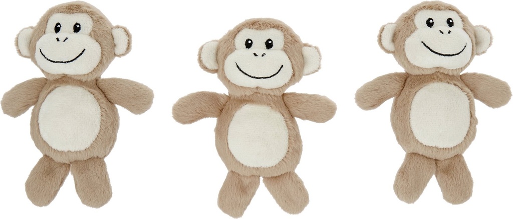 Frisco Hide and Seek Monkey 3 Pack Dog Toy Refills