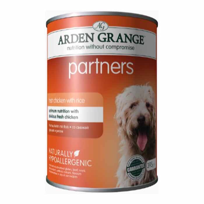 ARDEN GRANDE Partners Adult Fresh Chicken with Rice Wet Canned Dog Food 395g