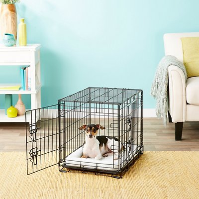 Frisco Fold &amp; Carry Double Door Collapsible Wire Dog Crate, 24 inch, S