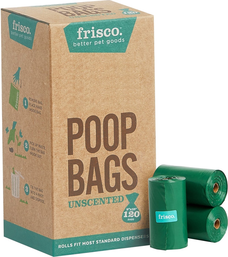 Frisco Refill Unscented 120 Count Dog Poop Bags