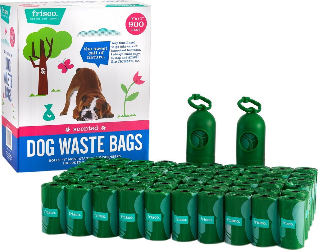 Frisco Refill Scented Dog Poop Bags + 2 Dispensers, 900 count