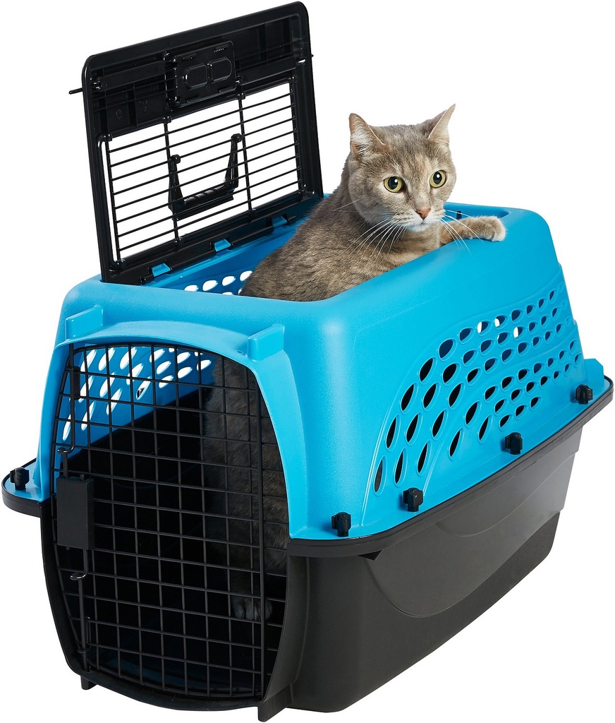 Frisco Two Door Top Load Plastic Dog &amp; Cat Kennel 24 inch