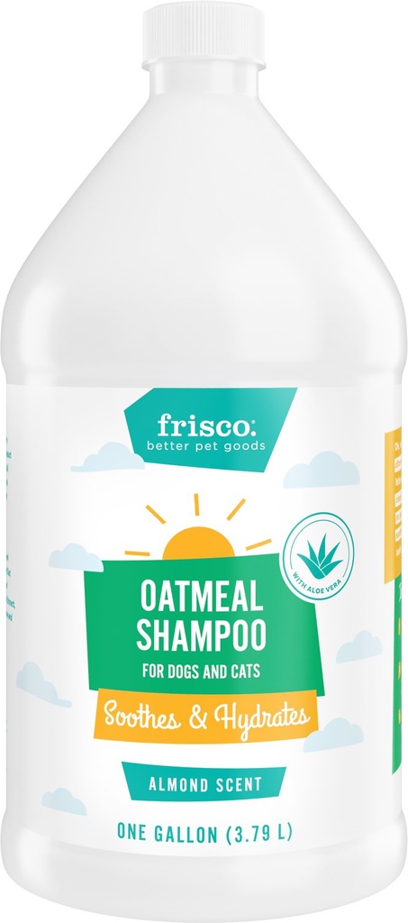 Frisco Oatmeal Shampoo Almond Scent with Aloe for Dogs &amp; Cats 3.8LTR