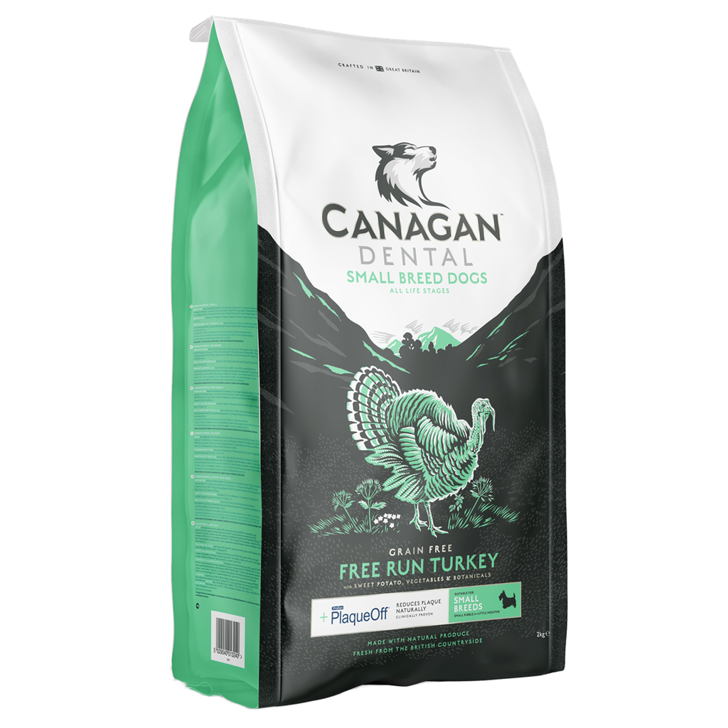 CANAGAN SMALL BREED FREE-RUN TURKEY DENTAL GRAIN-FREE DRY DOG FOOD 2KG