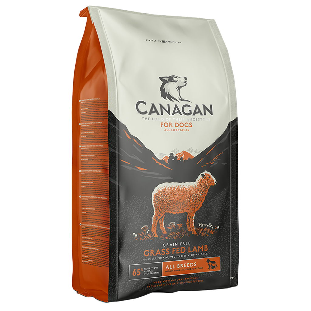 CANAGAN GRASS FED LAMB GRAIN-FREE PUPPY AND ADULT DRY DOG FOOD 2KG