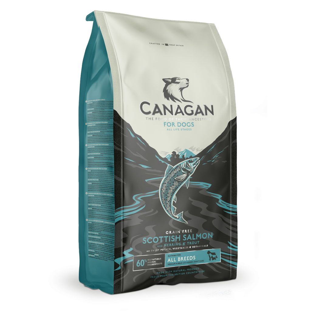 CANAGAN SCOTTISH SALMON GRAIN-FREE PUPPY AND ADULT DRY DOG FOOD 2KG