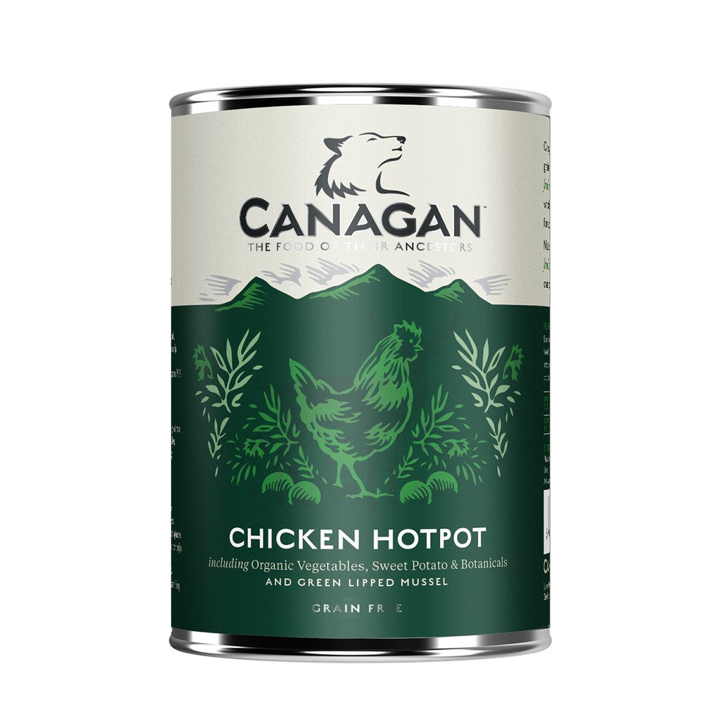 CANAGAN CHICKEN HOTPOT GRAIN-FREE PUPPY AND ADULT CASE OF 6 WET CANNED DOG FOOD 400G