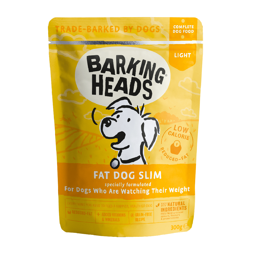 BARKING HEADS FAT DOG SLIM X10 - LIGHT PACK OF 20 GRAIN-FREE WET DOG FOOD 300G