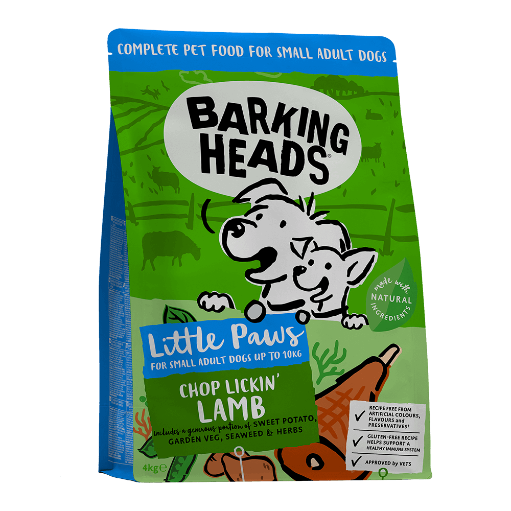 BARKING HEADS LITTLE PAWS - CHOP LICKIN' LAMB ADULT DRY DOG FOOD 4KG