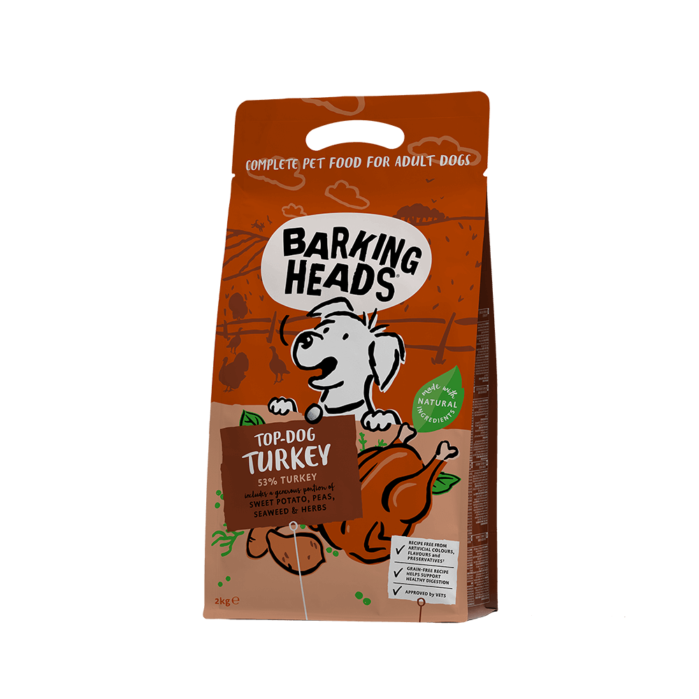 BARKING HEADS TOP-DOG TURKEY - ADULT GRAIN-FREE DRY DOG FOOD 2KG