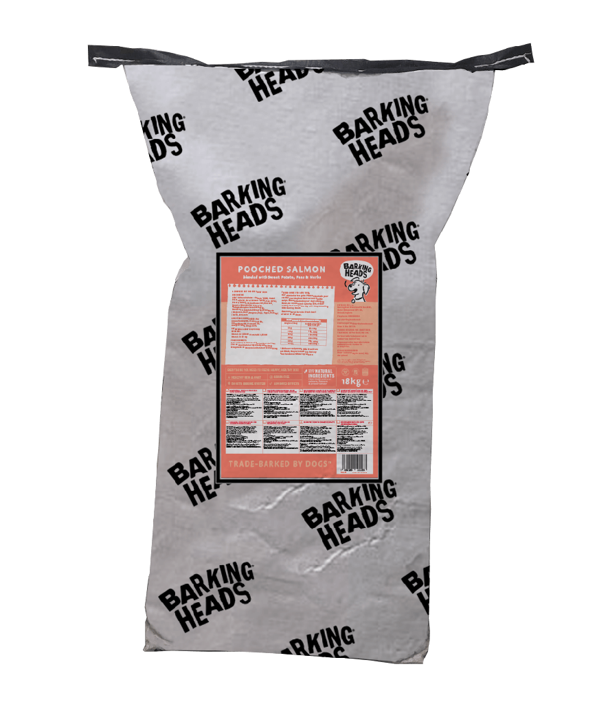 BARKING HEADS POOCHED SALMON - ADULT GRAIN-FREE DRY DOG FOOD 18KG