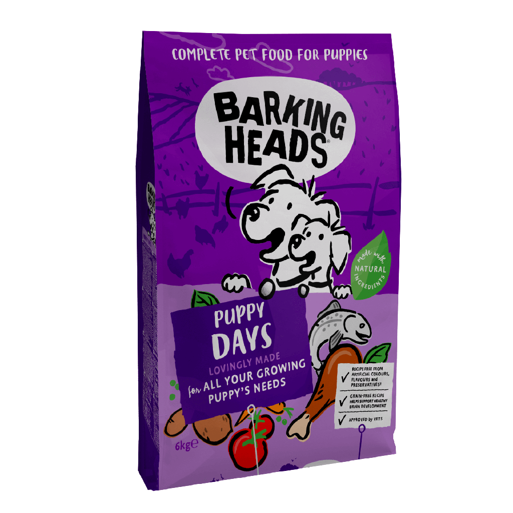 BARKING HEADS PUPPY DAYS - COMPLETE PUPPY DRY DOG FOOD 6KG