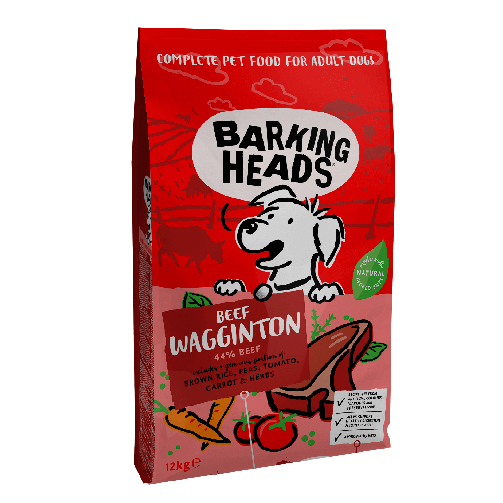 BARKING HEADS BEEF WAGGINGTON - ADULT DRY DOG FOOD 12KG