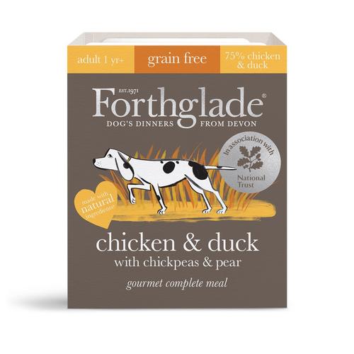 FORTHGALE Complete Meal Grain free National Trust Gourmet Chicken &amp; Duck Pack of 14 Adult Natural Wet Dog Food 395g