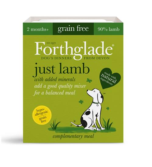 FORTHGALE Just Lamb Pack of 36 Natural Puppy and Adult Wet Dog Food 395g