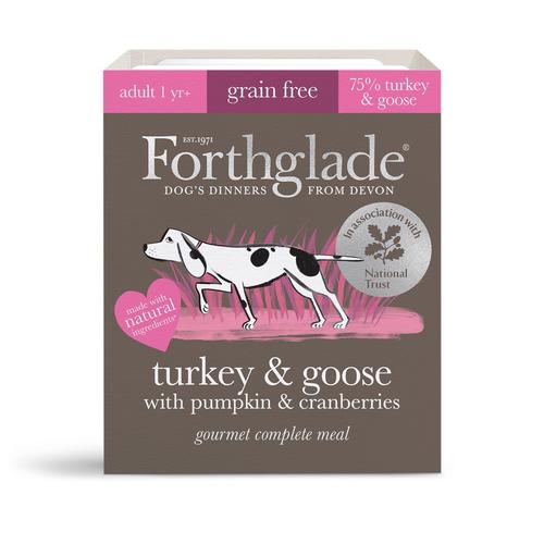 FORTHGALE National Trust Gourmet Turkey &amp; Goose with Root Pumpkin and Cranberries Pack of 14 Adult Wet Natural Dog Food 395g