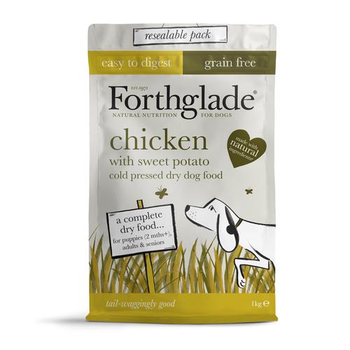 FORTHGALE Chicken Grain Free Cold Pressed Natural Puppy and Adult Dry Dog Food 2.5kg