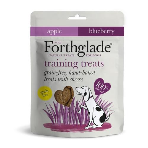 FORTHGALE Grain Free Hand Baked Cheese, Apple and Blueberry Pack of 7 Training Dog Treats 150g