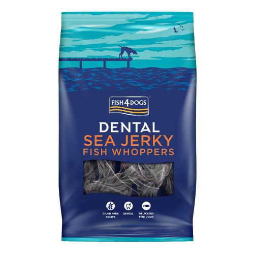 FISH4DOGS SEA JERKY FISH WHOPPERS GRAIN-FREE PACK OF 8 DOG TREATS 500G