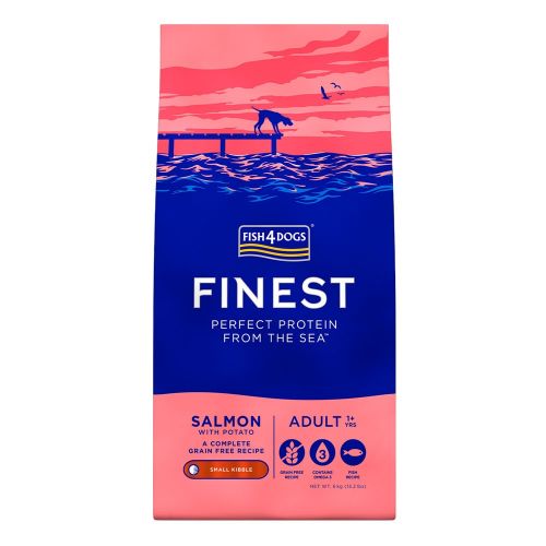 FISH4DOGS FINEST SALMON ADULT LARGE KIBBLE GRAIN-FREE DRY DOG FOOD 1.5KG