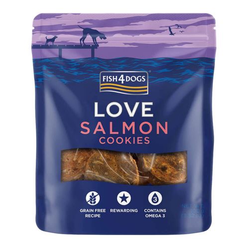 FISH4DOGS SALMON COOKIES GRAIN-FREE DOG TREATS 100G