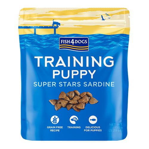 FISH4DOGS PUPPY SUPER STARS SARDINE GRAIN-FREE PACK OF 10 TRAINING DOG TREAT 150G