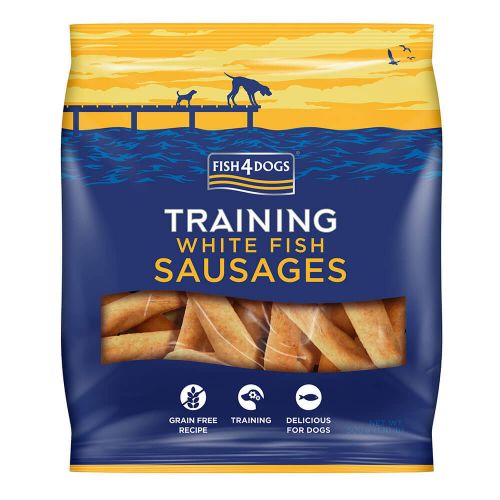 FISH4DOGS WHITE FISH SAUSAGES GRAIN-FREE PACK OF 2 TRAINING DOG TREATS 500G