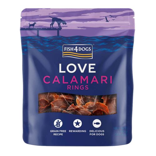 FISH4DOGS LOVE CALAMARI RINGS GRAIN-FREE PACK OF 20 DOG TREAT 60G