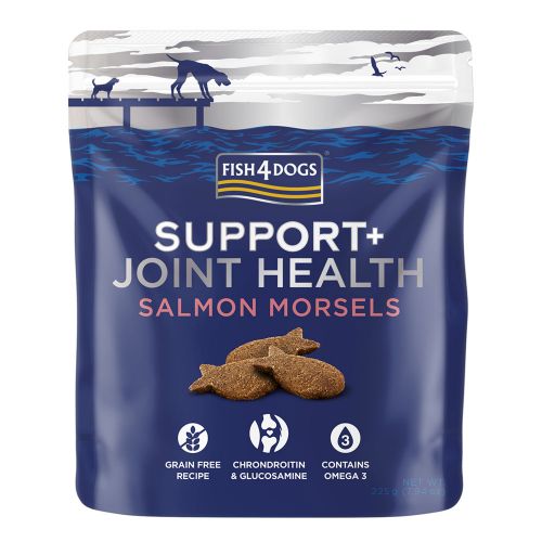 FISH4DOGS JOINT HEALTH SALMON MORSELS GRAIN-FREE PACK OF 10 DOG TREAT 225G