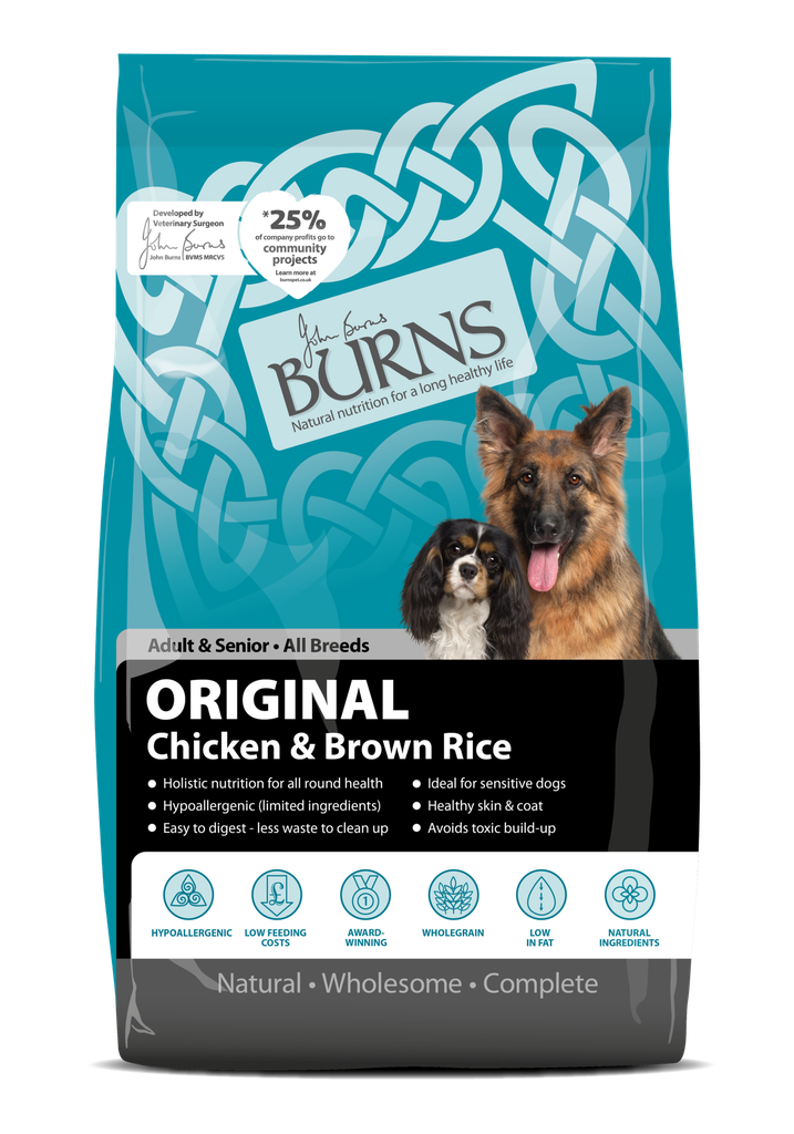 BURNS Original Chicken &amp; Brown Rice Adult Dry Dog Food 2kg