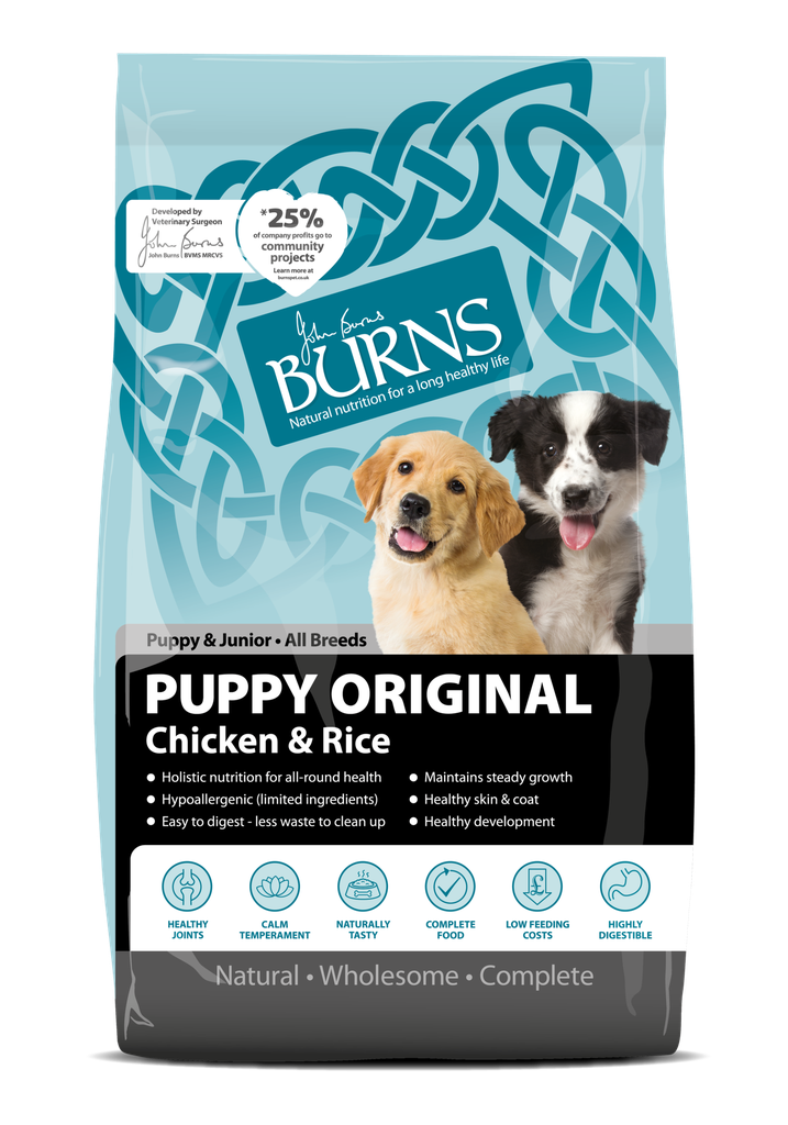 BURNS Puppy Original Chicken &amp; Rice Dry Dog Food 12kg