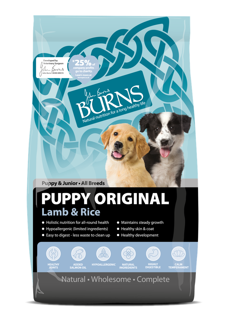 BURNS Puppy Original Lamb &amp; Rice Dry Dog Food 6kg