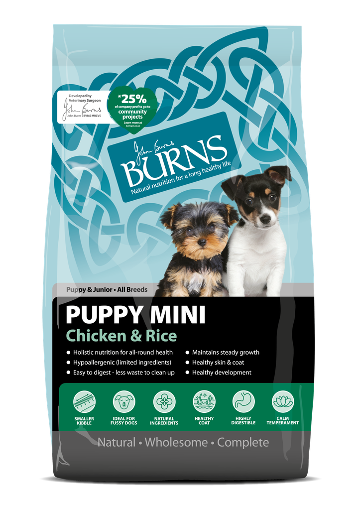 BURNS Puppy Mini Chicken &amp; Rice Dry Dog Food 2kg