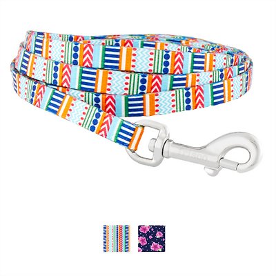 Frisco Patterned Polyester Dog Leash, Geo Graphic Print, X-Small: 6-ft long