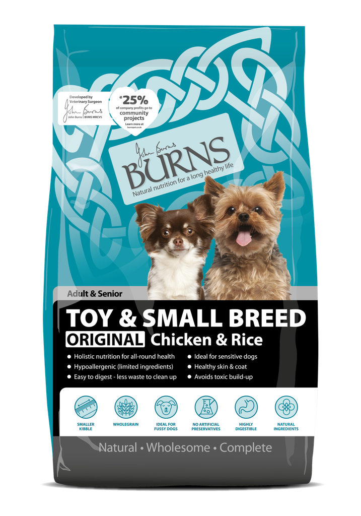 BURNS Toy &amp; Small Breed Chicken &amp; Rice Dry Dog Food 2kg