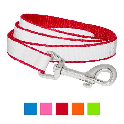 Frisco Solid Polyester Reflective Dog Leash, Red, Small: 6-ft long, 5/8-in wide