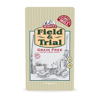 SKINNER'S FIELD &amp; TRIAL GRAIN FREE CHICKEN &amp; SWEET POTATO DRY DOG FOOD 15KG