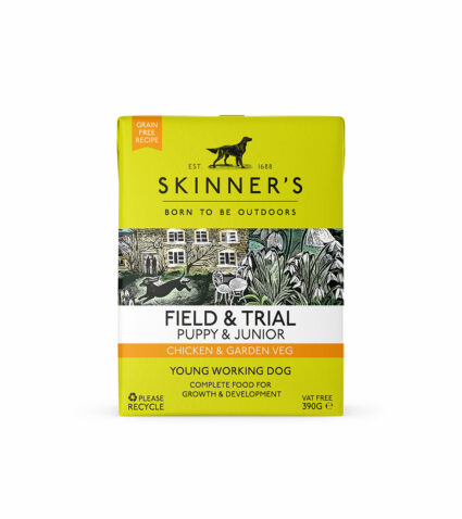 SKINNER'S FIELD &amp; TRIAL PUPPY &amp; JUNIOR CHICKEN &amp; GARDEN VEG WET DOG FOOD 390G