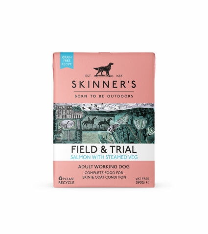 SKINNER'S FIELD &amp; TRIAL SALMON WITH STEAMED VEG WET DOG FOOD 390G