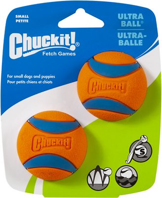 Chuckit! Ultra Rubber Ball Tough Dog Toy, Small, 2 pack