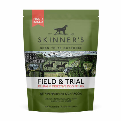 SKINNER'S FIELD &amp; TRIAL DIGESTIVE &amp; DENTAL WITH PEPPERMINT AND CHARCOAL PACK OF 8 DOG TREATS 90G