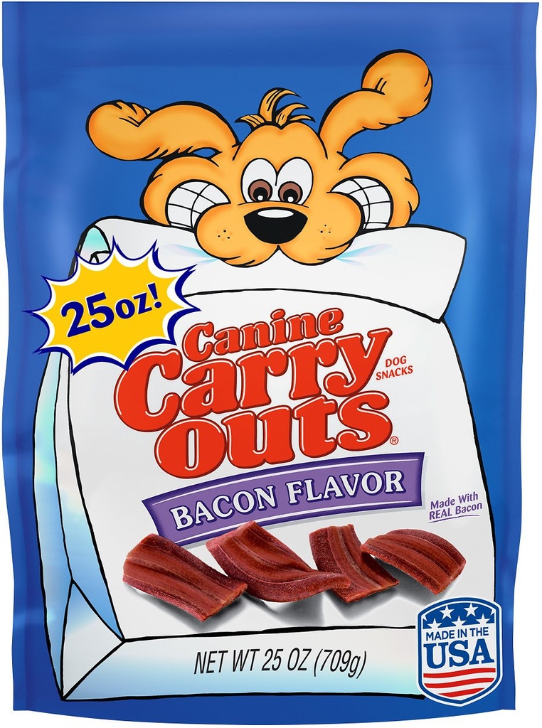 Canine Carry Outs Bacon Flavor Dog Treats 709g