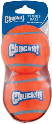 Chuckit! Double Pack Tennis Ball Dog Toy, Large