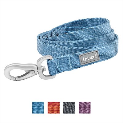 Frisco Outdoor Heathered Nylon Dog Leash, River Blue, Large - Length: 6-ft, Width: 1-in